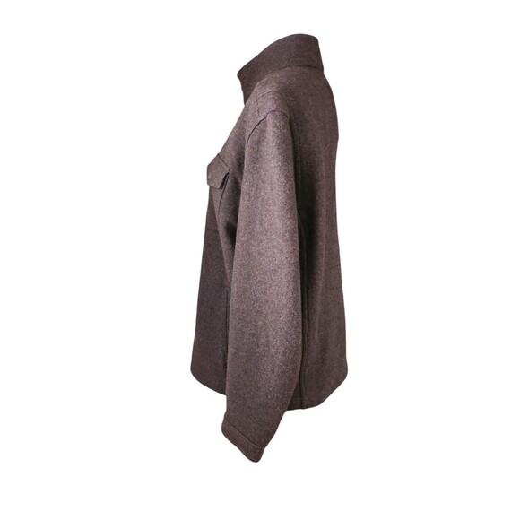 London Fog Field Jacket Mens M Stand Up Collar Brown Zip Up Wool Blend Preppy - Picture 2 of 8